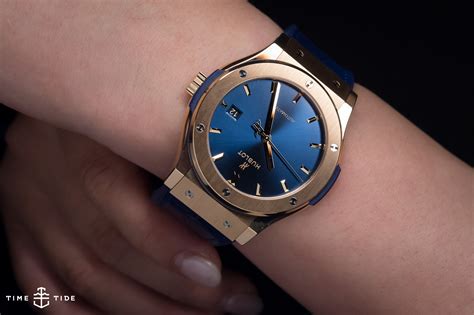 hublot 42mm classic fusion king gold blue watch|Hublot Classic Fusion Watch Collection .